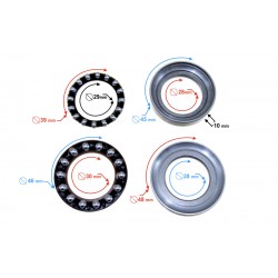 Seatpost bearings for Fighter 2 moped - small set