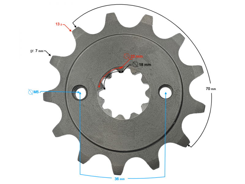 (SERVICE) Hyper 250 E5+ Transmission Sprocket