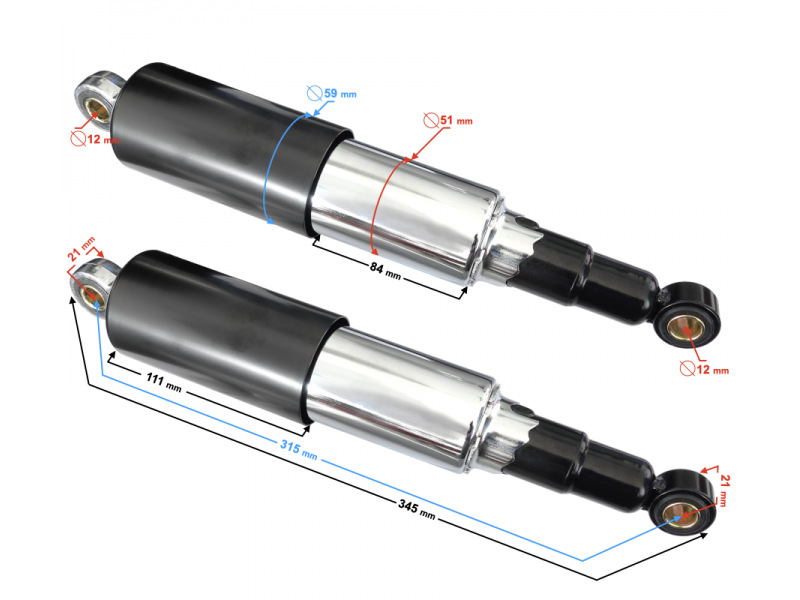 Rear shock absorber Jawa CZ477 Rear shock absorber Jawa CZ477