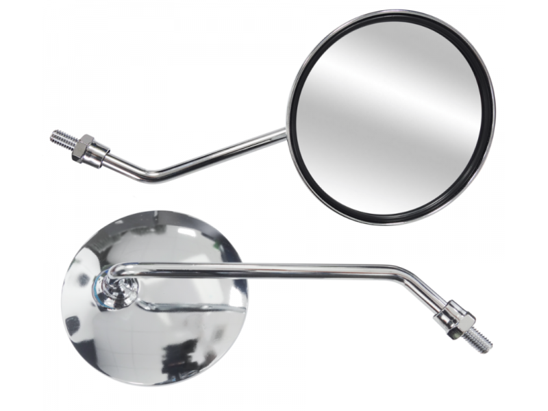 R + R mirrors ( thread diameter 8 mm) chrome
