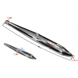 Muffler Romet-Komar, chrome