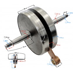 Crankshaft WSK 125 3,5 kg