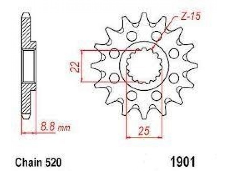 Pinion fata Beta '05-'25/ Gas Gas '21-25/ KTM '93-'25/ Husqvarna '14-'25 (11 dinti) JTF1901.11 Enduro Expert 124811EE Pinion fata Beta '05-'25/ Gas Gas '21-25/ KTM '93-'25/ Husqvarna '14-'25 (11 dinti) JTF1901.11 Enduro Expert 124811EE