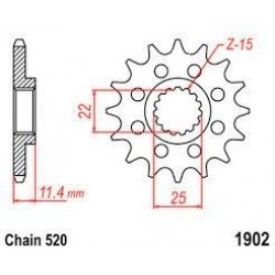 Pinion fata KTM LC4 400-690/ Duke/ Adventure/ SMC-R (15 dinti) JTF1902.15SC Enduro Expert 124915EE Pinion fata KTM LC4 400-690/ Duke/ Adventure/ SMC-R (15 dinti) JTF1902.15SC Enduro Expert 124915EE