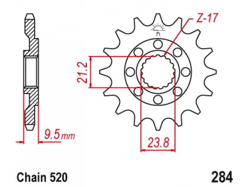Pinion fata Honda CR 125/250/500 R / CRF 250/450 R / CRF 450 X (13 dinti) JTF284.13SC Enduro Expert 28413EE Pinion fata Honda CR 125/250/500 R / CRF 250/450 R / CRF 450 X (13 dinti) JTF284.13SC Enduro Expert 28413EE