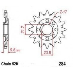Pinion fata Honda CR 125/250/500 R / CRF 250/450 R / CRF 450 X (14 dinti) JTF284.14SC Enduro Expert 28414EE Pinion fata Honda CR 125/250/500 R / CRF 250/450 R / CRF 450 X (14 dinti) JTF284.14SC Enduro Expert 28414EE