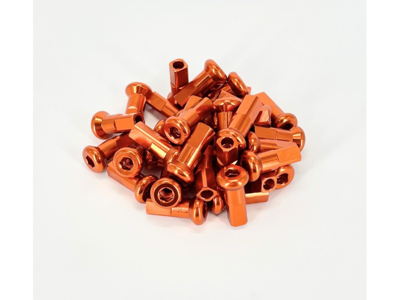 Set nipluri aluminiu spite (36 buc.) portocaliu Enduro Expert EE7075OR