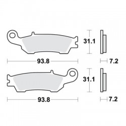 Placute frana fata Yamaha YZ 125/250/250F/450F '08-'25 sinterizat Enduro Expert EE02450