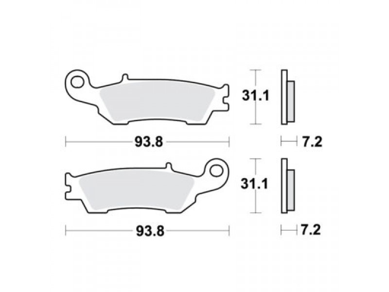Placute frana fata Yamaha YZ 125/250/250F/450F '08-'25 sinterizat Enduro Expert EE02450