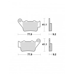 Placute frana spate KTM EXC/EGS/SX 125-525 '93-'03 sinterizat (inlocuieste EE02147) Enduro Expert EE02208