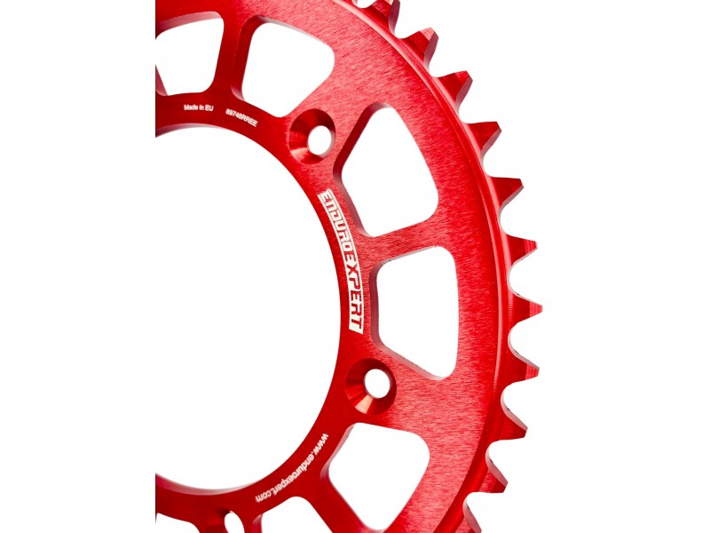 Pinion spate KTM / Husqvarna / Husaberg '90-'26 Aluminiu RACING red (45 dinti) JTR897.45 Enduro Expert 89745RREE