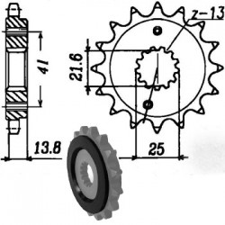 Pinion JT (fata) - XL600V/650V700V TRANSALP Pinion JT (fata) - XL600V/650V700V TRANSALP