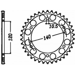 Pinion JT (spate) Aluminiu JTA1490 45 dinti - GSX-R600/750 520 Pinion JT (spate) Aluminiu JTA1490 45 dinti - GSX-R600/750 520