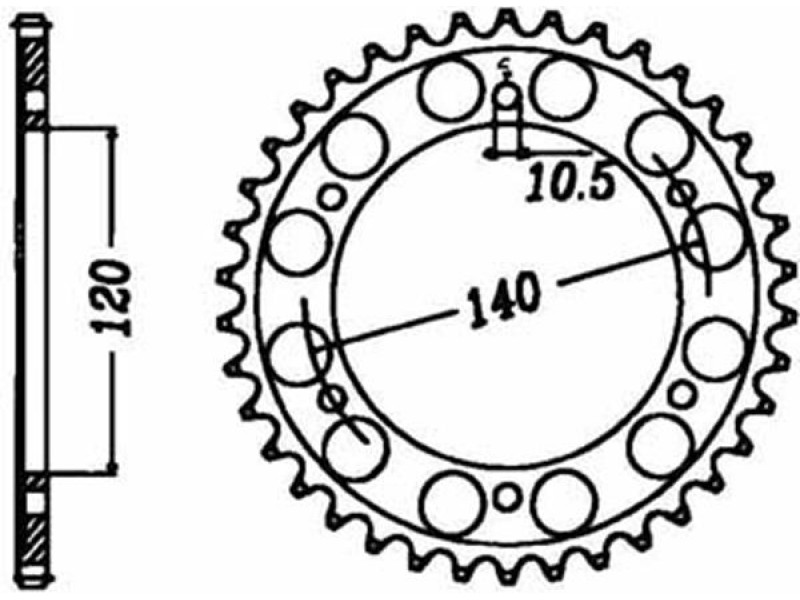 Pinion JT (spate) Aluminiu JTA1490 45 dinti - GSX-R600/750 520 Pinion JT (spate) Aluminiu JTA1490 45 dinti - GSX-R600/750 520
