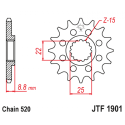 Pinion JT (fata) JTF1901  12 dinti - Husqv FE350 '15- Pinion JT (fata) JTF1901  12 dinti - Husqv FE350 '15-