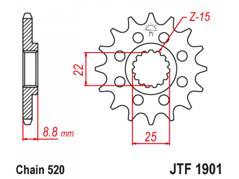 Pinion JT (fata) JTF1901 12 dinti - Husqv FE350 '15- Pinion JT (fata) JTF1901 12 dinti - Husqv FE350 '15-