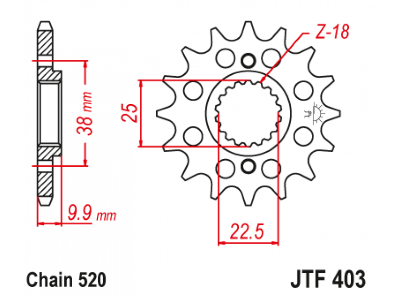 Pinion JT (fata) JTF403 15 dinti - BMW G450X Pinion JT (fata) JTF403 15 dinti - BMW G450X