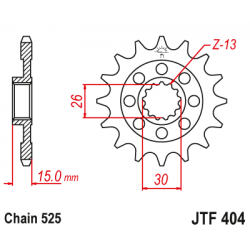 Pinion JT (fata) JTF404  17 dinti - BMW S1000RR Pinion JT (fata) JTF404  17 dinti - BMW S1000RR