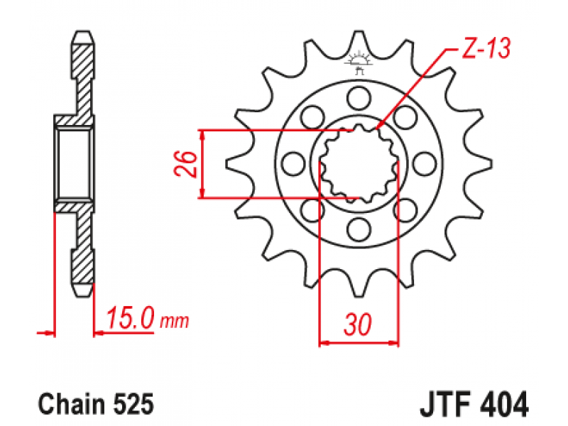 Pinion JT (fata) JTF404 17 dinti - BMW S1000RR Pinion JT (fata) JTF404 17 dinti - BMW S1000RR