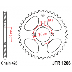 Pinion JT (spate) JTR1206 42 dinti - CBR125R '04- Pinion JT (spate) JTR1206 42 dinti - CBR125R '04-