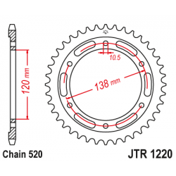Pinion JT (spate) JTR1220 36 dinti - CB300F/CBR300R '14- Pinion JT (spate) JTR1220 36 dinti - CB300F/CBR300R '14-