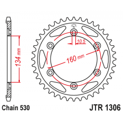 Pinion JT (spate) JTR1306 43 dinti - CBR900'00/SP1 Sonderzz. Pinion JT (spate) JTR1306 43 dinti - CBR900'00/SP1 Sonderzz.
