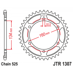 Pinion JT (spate) JTR1307 44 dinti - CBR600'01- Sonderzz Pinion JT (spate) JTR1307 44 dinti - CBR600'01- Sonderzz