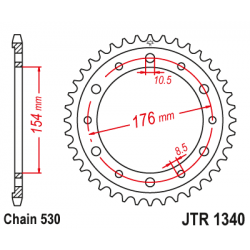 Pinion JT (spate) JTR1340 44 dinti - CB1000R'08- Pinion JT (spate) JTR1340 44 dinti - CB1000R'08-