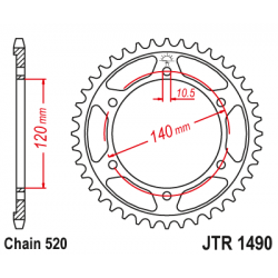 Pinion JT (spate) JTR1490 37 dinti - W800 '11- Pinion JT (spate) JTR1490 37 dinti - W800 '11-
