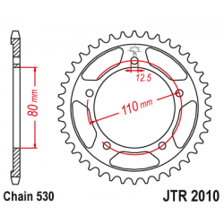Pinion JT (spate) JTR2010 43 dinti - Triumph Thdbrd/LegTT/SpdTrb Pinion JT (spate) JTR2010 43 dinti - Triumph Thdbrd/LegTT/SpdTrb