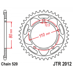 Pinion JT (spate) JTR2012 42 dinti - Triumph America 900 '15- Pinion JT (spate) JTR2012 42 dinti - Triumph America 900 '15-