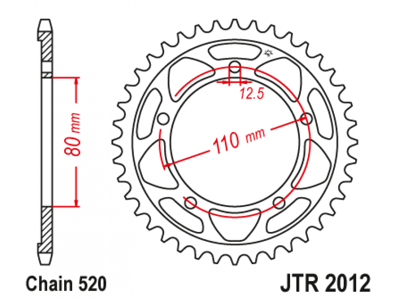 Pinion JT (spate) JTR2012 42 dinti - Triumph America 900 '15- Pinion JT (spate) JTR2012 42 dinti - Triumph America 900 '15-