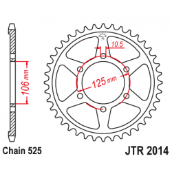 Pinion JT (spate) JTR2014 37 dinti - 1200 Bonneville T120 '16- Pinion JT (spate) JTR2014 37 dinti - 1200 Bonneville T120 '16-