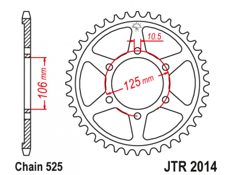 Pinion JT (spate) JTR2014 50 dinti - Triumph Daytona 675 '06- Pinion JT (spate) JTR2014 50 dinti - Triumph Daytona 675 '06-