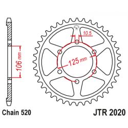 Pinion JT (spate) JTR2020 41 dinti - Triumph 900 '16- Pinion JT (spate) JTR2020 41 dinti - Triumph 900 '16-