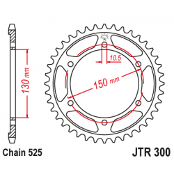 Pinion JT (spate) JTR300 42 dinti - TDM900 Pinion JT (spate) JTR300 42 dinti - TDM900
