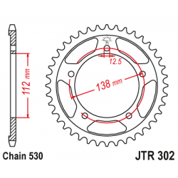 Pinion JT (spate) JTR302 39 dinti - CB1300F/S '03- Pinion JT (spate) JTR302 39 dinti - CB1300F/S '03-