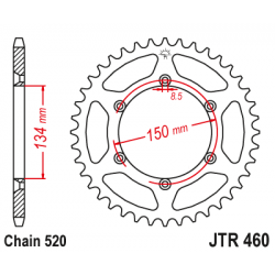 Pinion JT (spate) JTR460 42 dinti - KLX250 '94- Pinion JT (spate) JTR460 42 dinti - KLX250 '94-