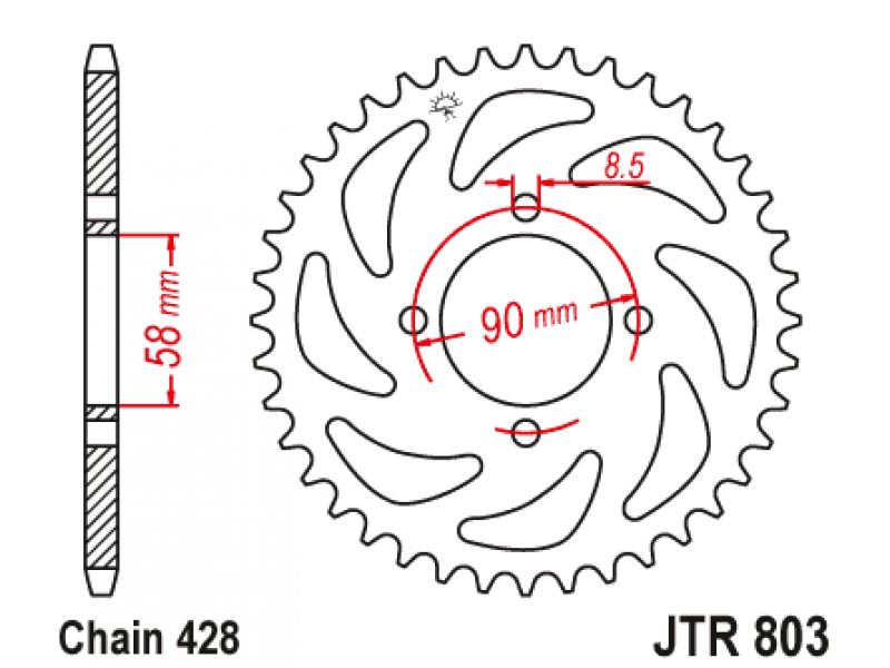 Pinion JT (spate) JTR803 45 dinti - GSX-S/R 125 '17- Pinion JT (spate) JTR803 45 dinti - GSX-S/R 125 '17-