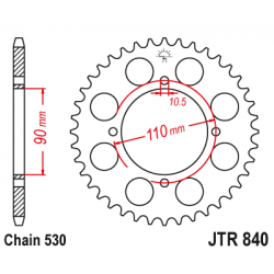 Pinion JT (spate) JTR840 38 dinti - XS400DOHC Pinion JT (spate) JTR840 38 dinti - XS400DOHC