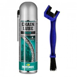 MOTOREX OFERTA - Spray Lant ROAD [WHITE] SPRAY - 500ml [CHAIN LUBE] + MYRA PERIE CURATARE LANT [OUT1015]
