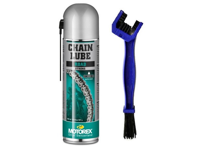 MOTOREX OFERTA - Spray Lant ROAD [WHITE] SPRAY - 500ml [CHAIN LUBE] + MYRA PERIE CURATARE LANT [OUT1015]