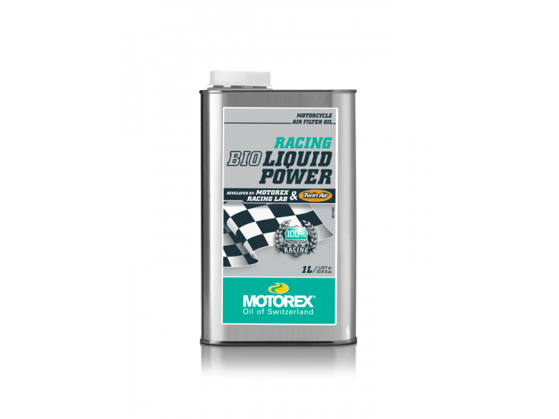 MOTOREX - AIR FILTER OIL - RACING BIO LIQUID POWER OIL - 1L MOTOREX - AIR FILTER OIL - RACING BIO LIQUID POWER OIL - 1L