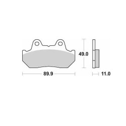 Set Placute Frana Sbs Street - Ceramic 542lf (Inlocuit Cu 570-542 / 542hf) Set Placute Frana Sbs Street - Ceramic 542lf (Inlocuit Cu 570-542 / 542hf)