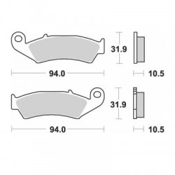 Set Placute Frana Sbs Street - Ceramic 623lf (Inlocuit Cu 570-623 / 623hf) Set Placute Frana Sbs Street - Ceramic 623lf (Inlocuit Cu 570-623 / 623hf)