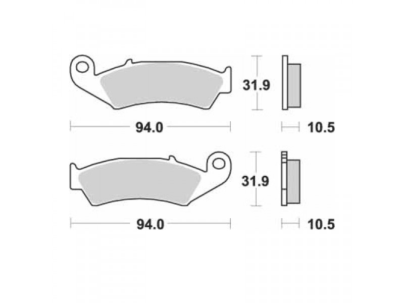 Set Placute Frana Sbs Street - Ceramic 623lf (Inlocuit Cu 570-623 / 623hf) Set Placute Frana Sbs Street - Ceramic 623lf (Inlocuit Cu 570-623 / 623hf)