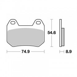 Set Placute Frana Sbs Street - Ceramic 746lf (Inlocuit Cu 570-746 / 746hf) Set Placute Frana Sbs Street - Ceramic 746lf (Inlocuit Cu 570-746 / 746hf)