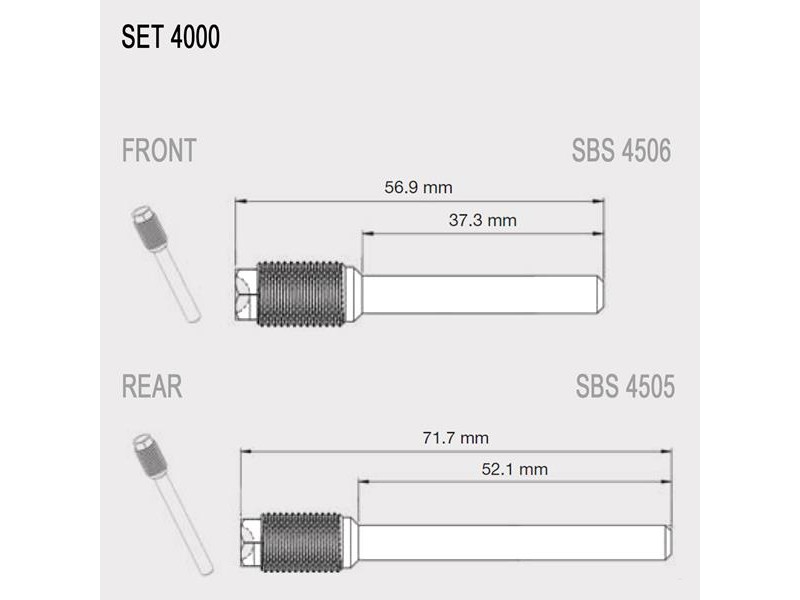 Sbs - Set Bolturi Etrier (Fata / Spate) 4000