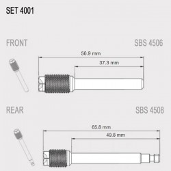 Sbs - Set Bolturi Etrier (Fata / Spate) 4001 Sbs - Set Bolturi Etrier (Fata / Spate) 4001