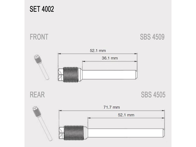 Sbs - Set Bolturi Etrier (Fata / Spate) 4002